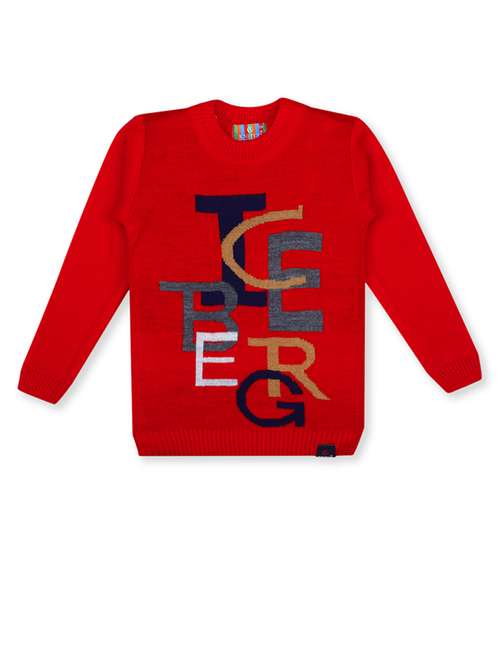 kids long sleeved self design sweater - 21360086 -  Standard Image - 0