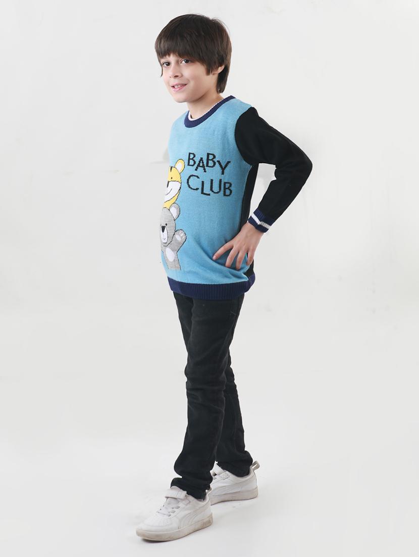 kids long sleeved self design sweater - 21360094 - Standard Image - 2