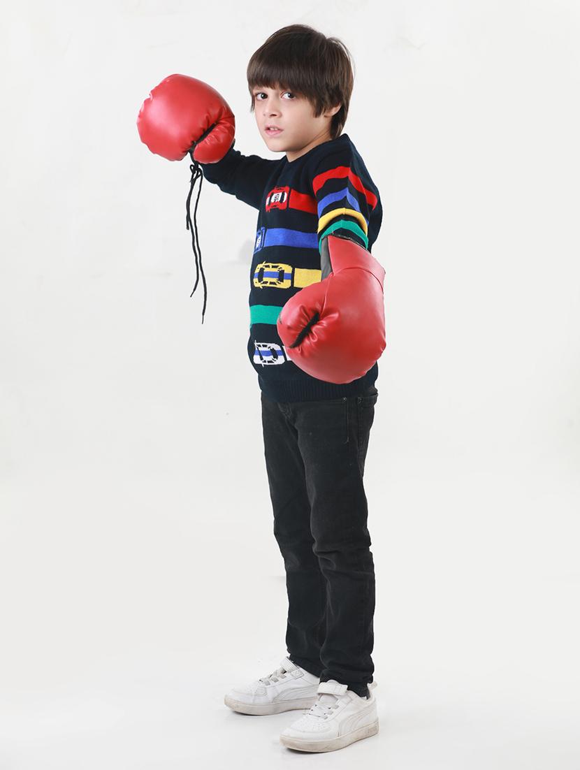 kids long sleeved self design sweater - 21360095 - Standard Image - 2