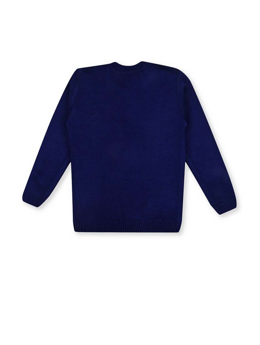 kids long sleeved self design sweater - 21360102 - Standard Image - 2