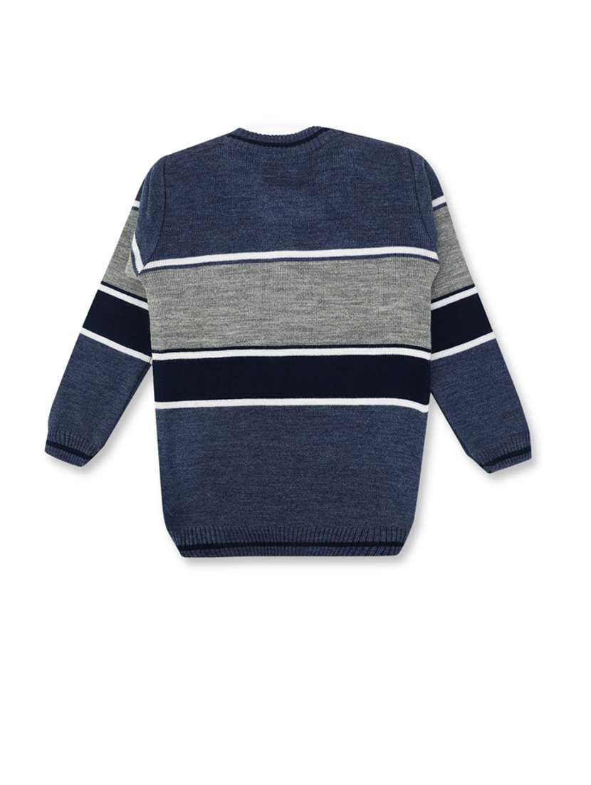 kids long sleeved color block sweater - 21360110 - Standard Image - 2