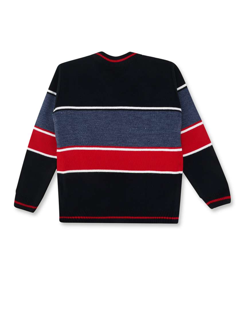kids long sleeved color block sweater - 21360111 - Standard Image - 2
