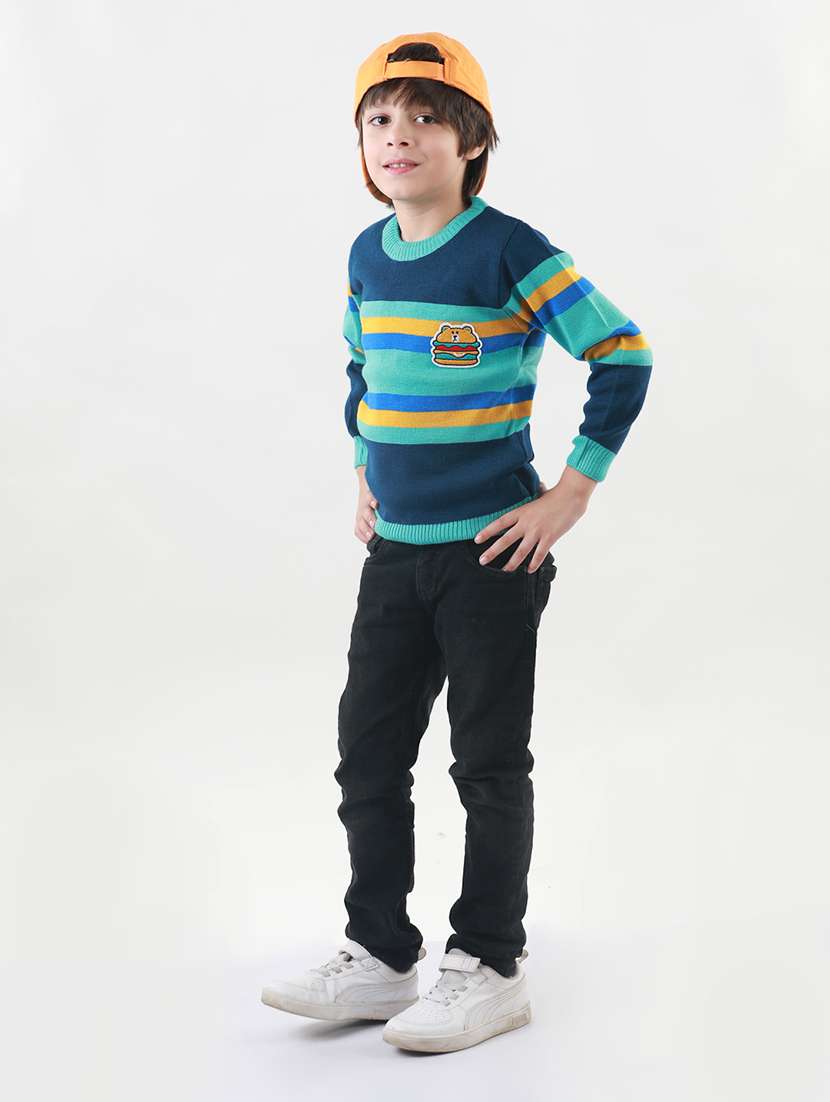 boys striped long sleeves sweater - 21360116 -  Zoom Image - 0