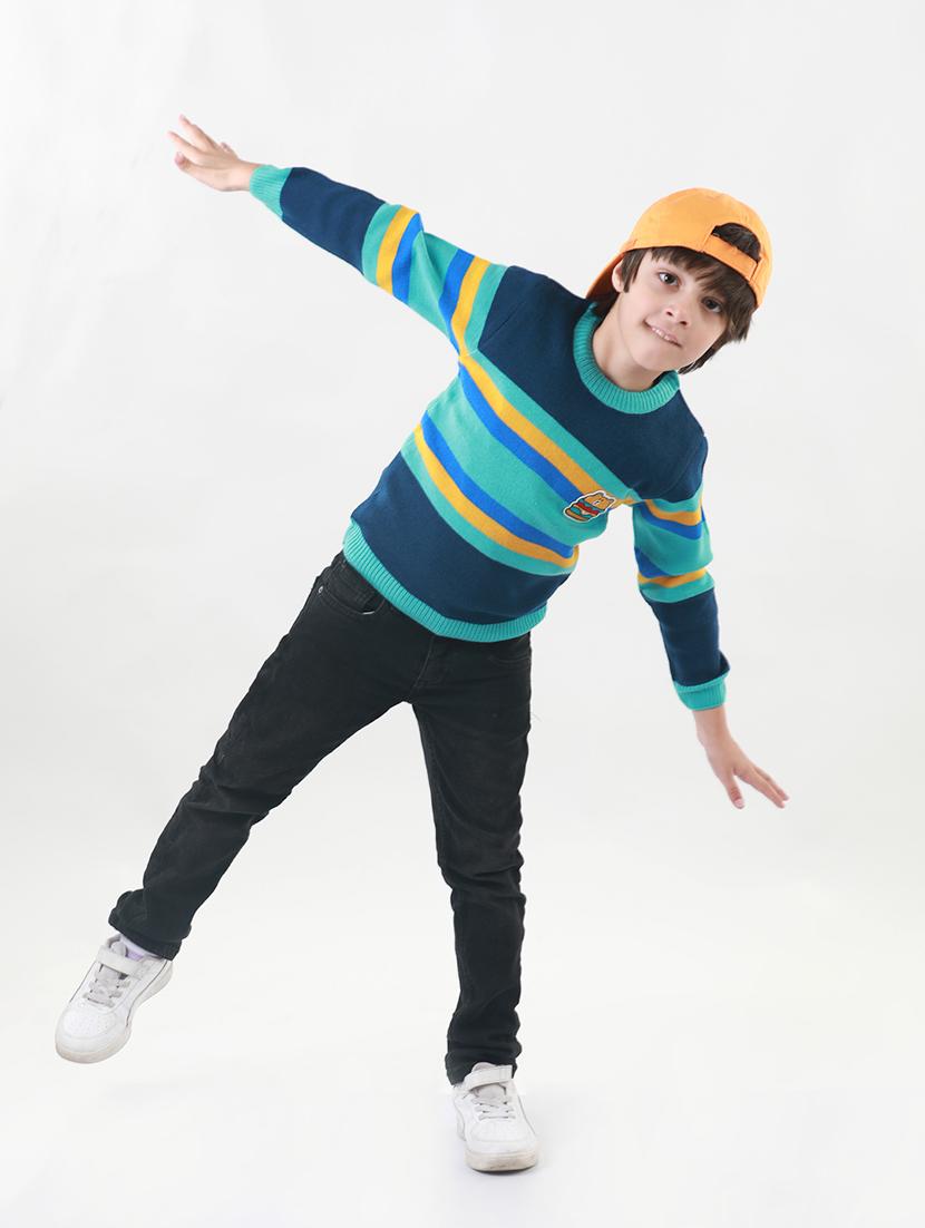 boys striped long sleeves sweater - 21360116 - Standard Image - 2