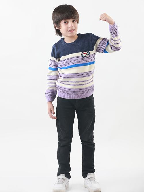 boys striped long sleeves sweater - 21360117 - Standard Image - 0
