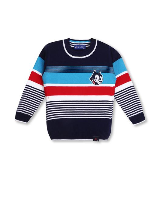 boys striped long sleeves sweater - 21360118 - Standard Image - 0