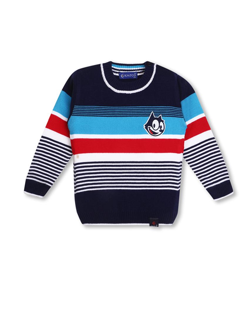 boys striped long sleeves sweater - 21360118 - Zoom Image - 0