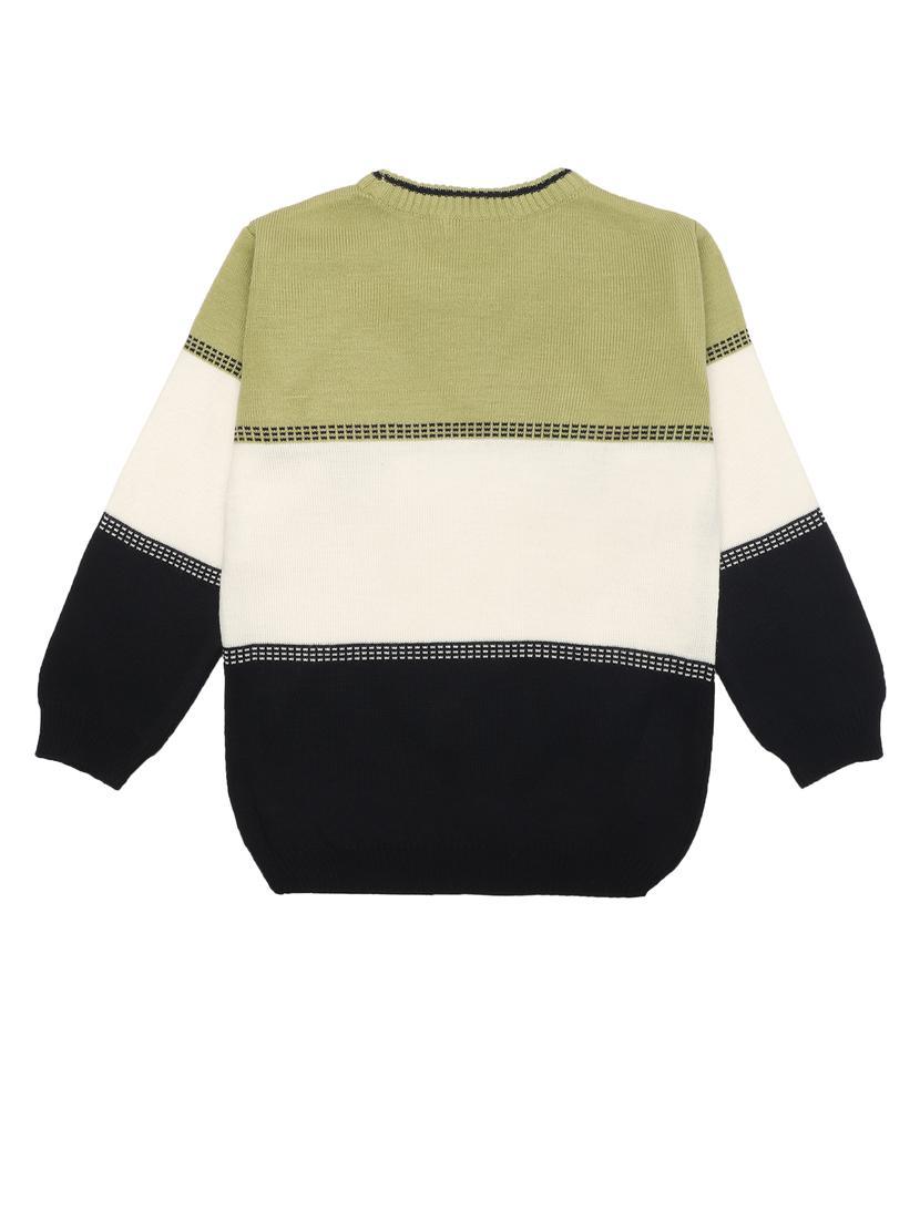 kids long sleeved color block sweater - 21360141 - Standard Image - 2