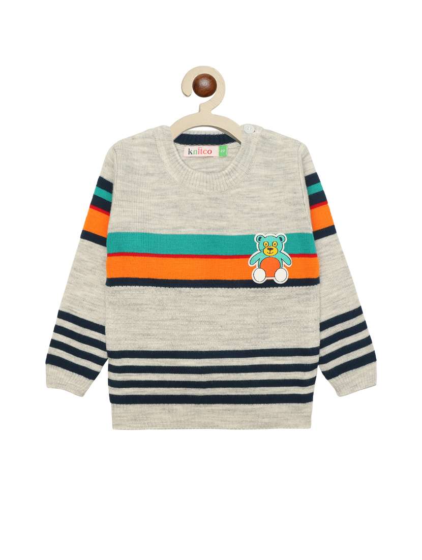 boys striped long sleeves sweater