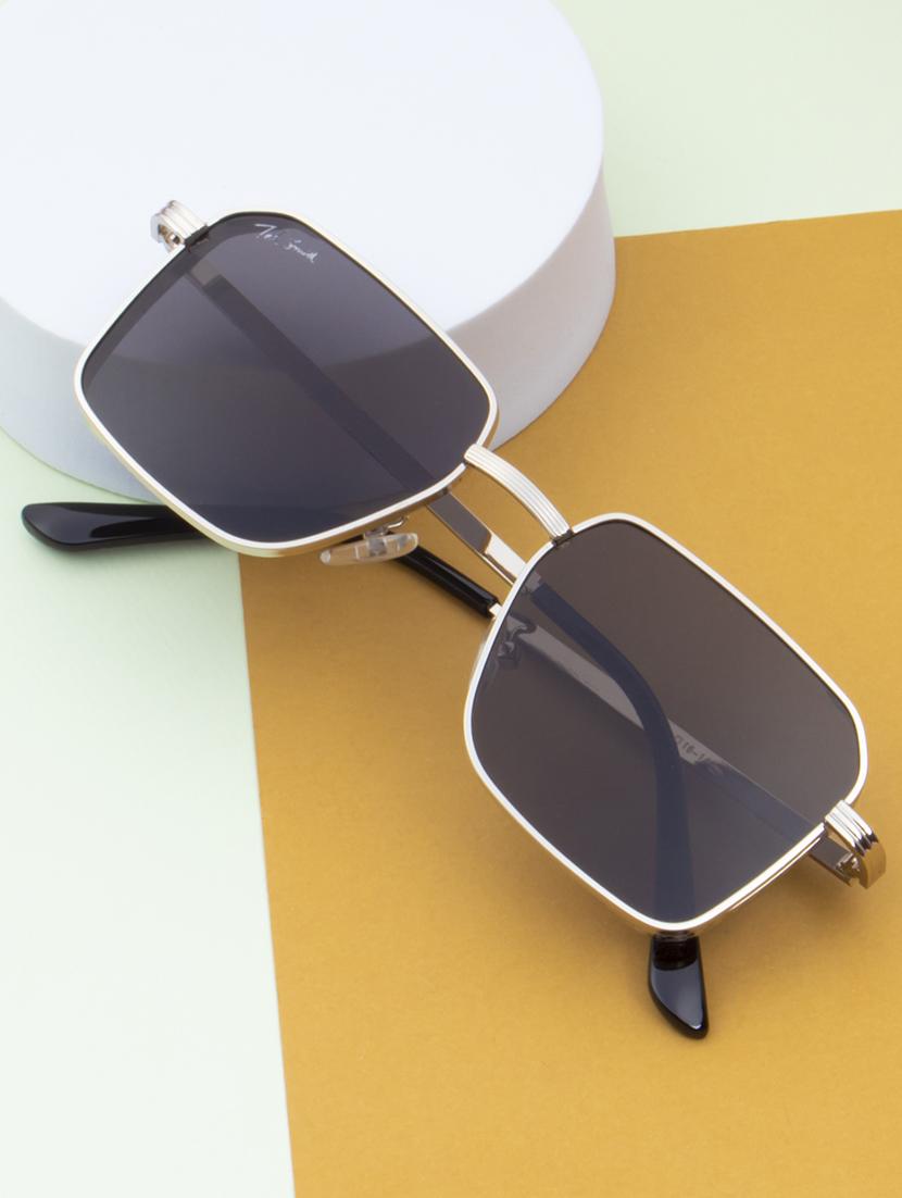 ted smith grey wayfarer sunglasses for men women|full rim & metal frame|medium to large face ( 55-16-145 ) - 21360197 -  Zoom Image - 0