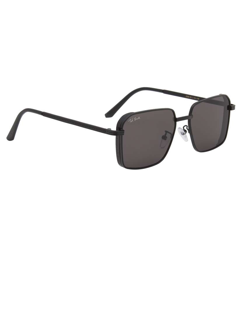 ted smith black wayfarer sunglasses for men women|full rim & metal frame|medium to large face ( 55-16-145 ) - 21360198 -  Standard Image - 2
