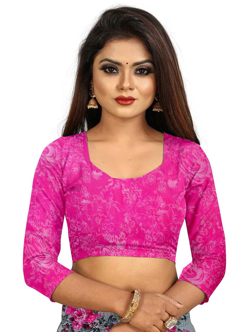 pink floral printed saree - 21360541 - Standard Image - 2