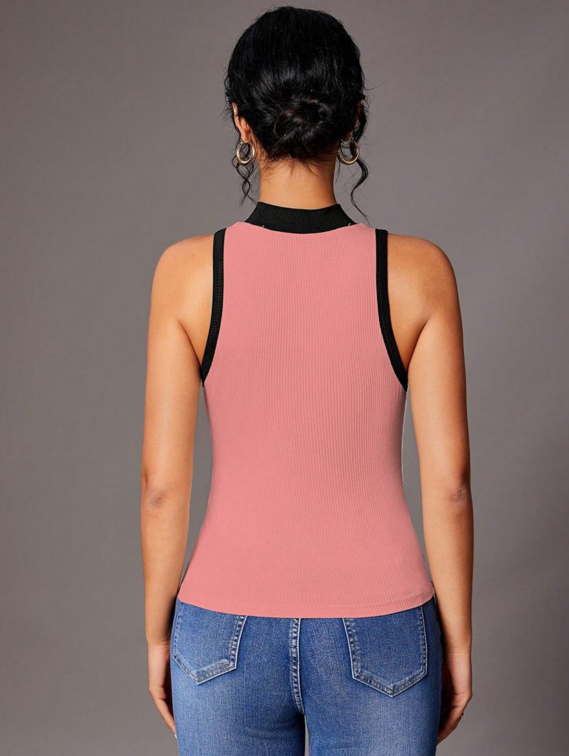 women solid sleeveless tank top - 21363754 - Standard Image - 2