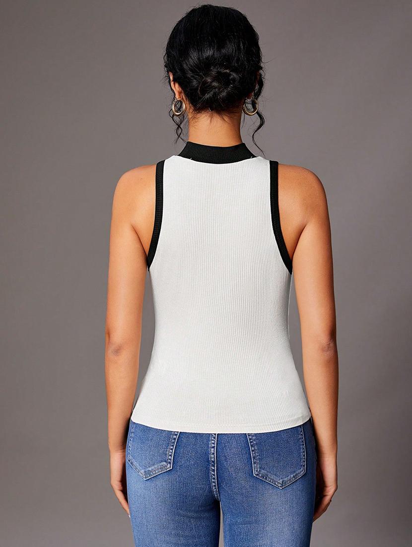 women solid sleeveless tank top - 21363755 - Standard Image - 2