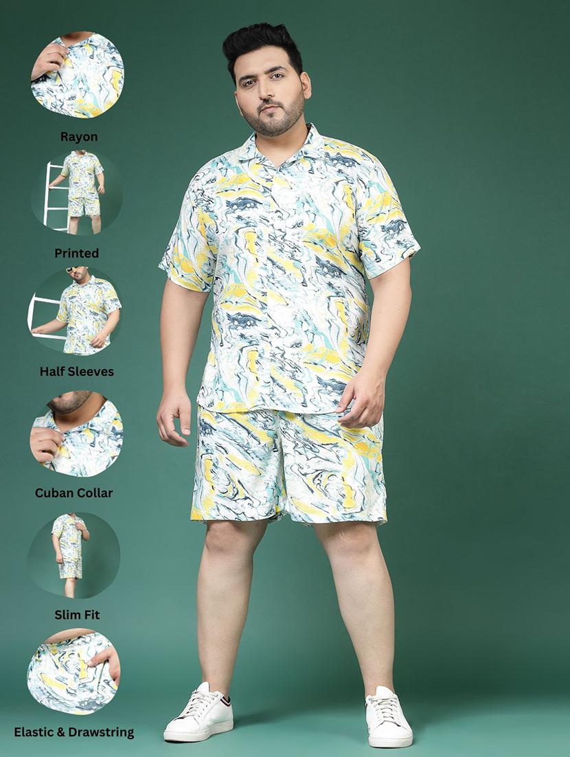 men abstract printed co-ord sets - 21364393 - Standard Image - 2