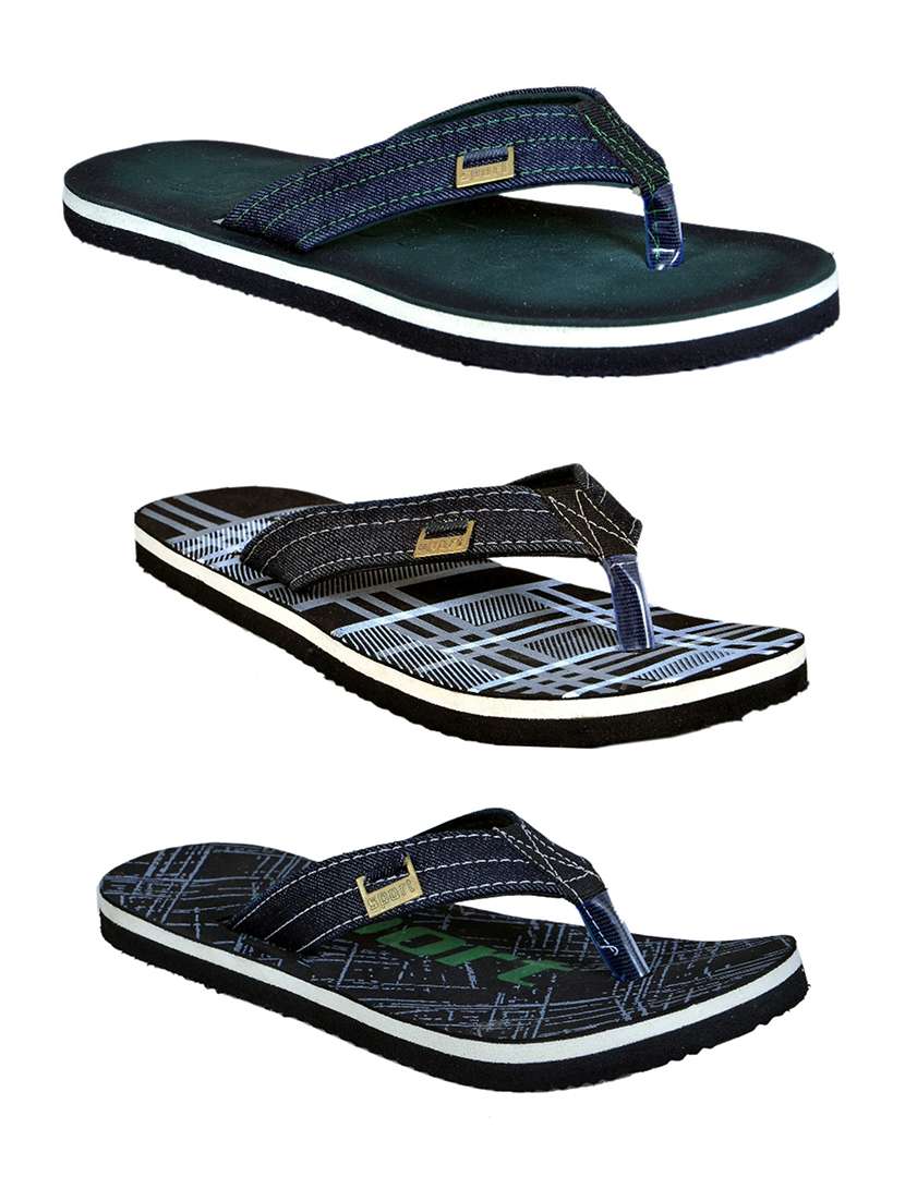 men pack of 3 slip on flip flops