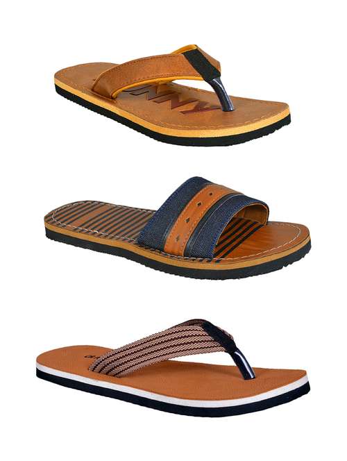 men pack of 3 slip on flip flops - 21364915 - Standard Image - 0