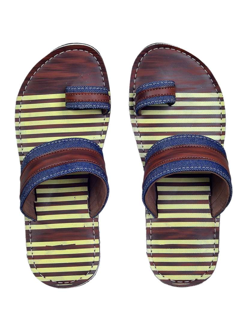 men brown slip on flip flop - 21364952 -  Standard Image - 2