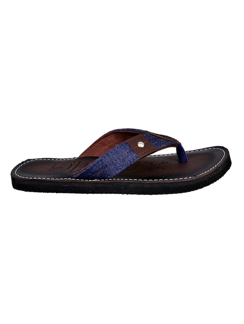 men brown slip on flip flop - 21364982 -  Standard Image - 2