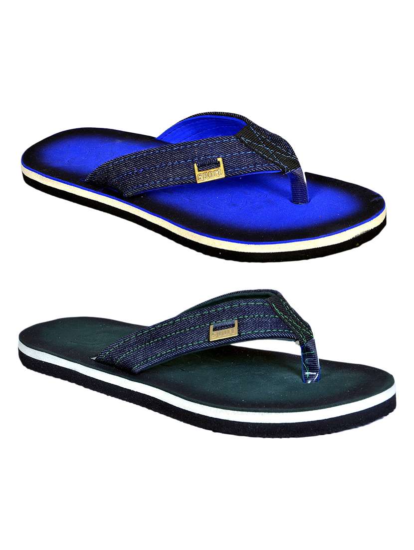 men pack of 2 slip on flip flops