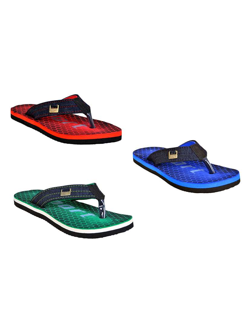 men pack of 3 slip on flip flops