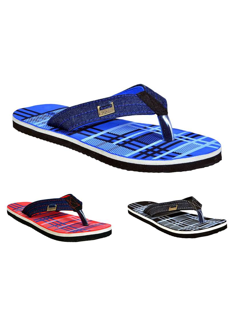 men pack of 3 slip on flip flops