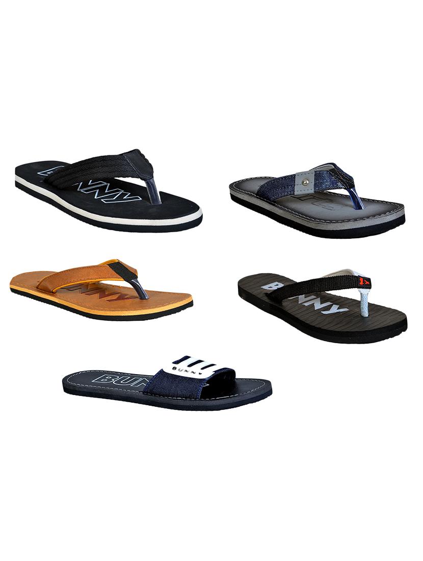 men pack of 5 slip on flip flops - 21365013 - Zoom Image - 0