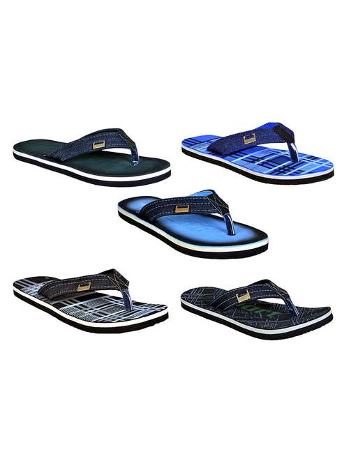 men pack of 5 slip on flip flops - 21365025 - Standard Image - 0