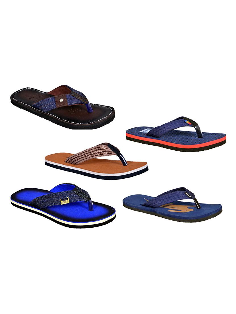 men pack of 5 slip on flip flops - 21365029 - Zoom Image - 0