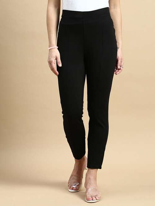women high rise solid jeggings - 21365263 -  Standard Image - 0