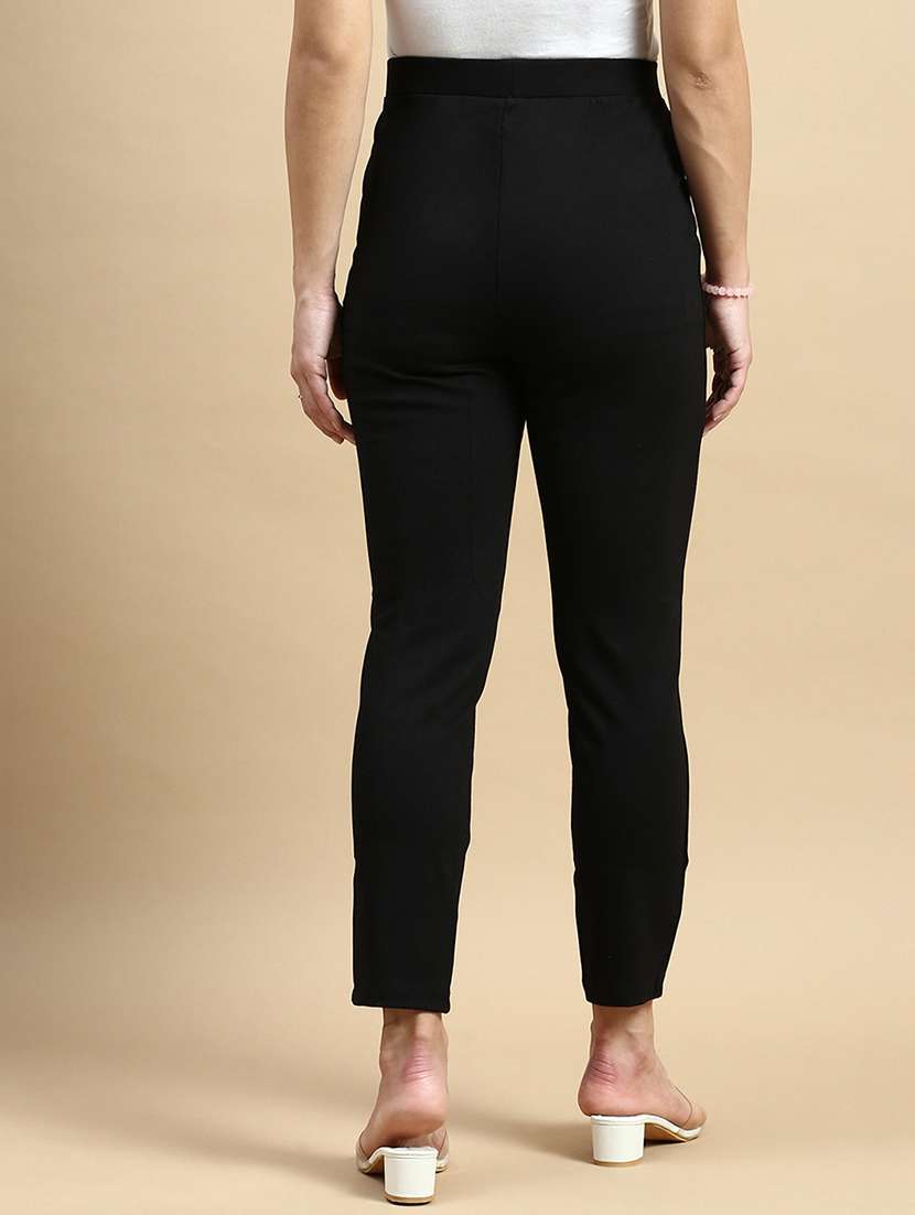 women high rise solid jeggings - 21365263 - Standard Image - 2