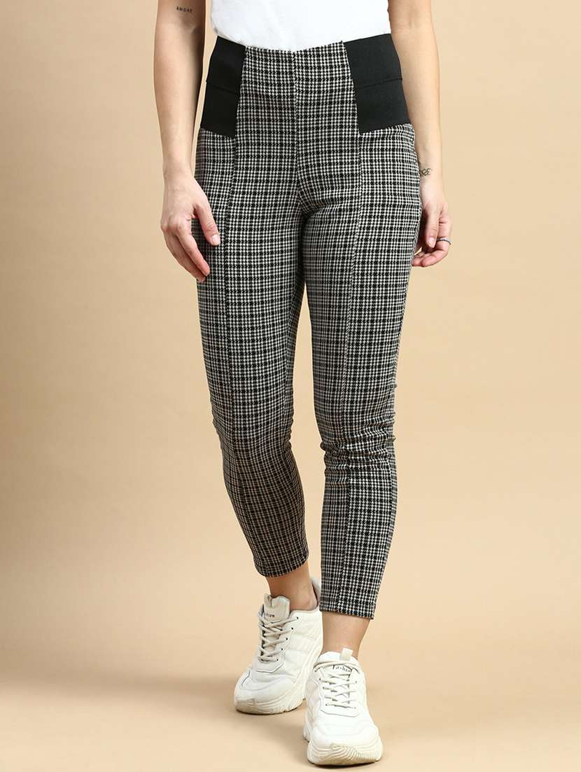 women high rise printed jeggings