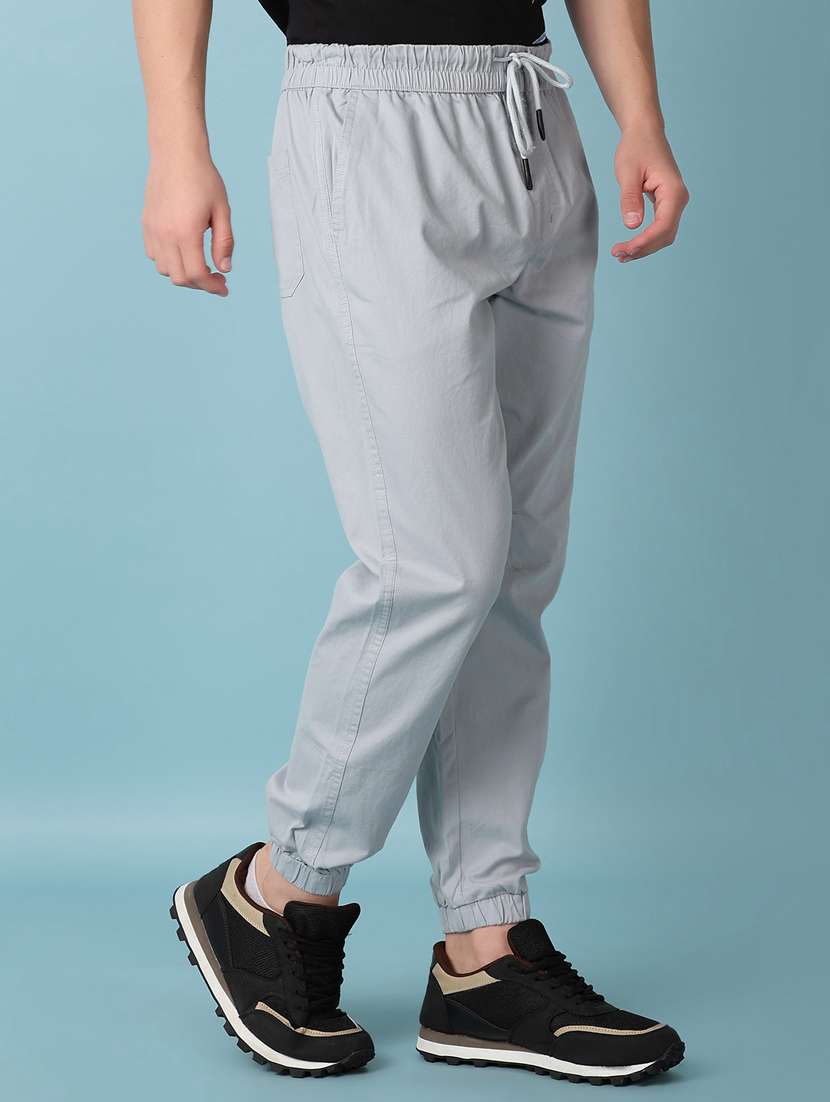 men mid rise solid jogger - 21365602 -  Standard Image - 2
