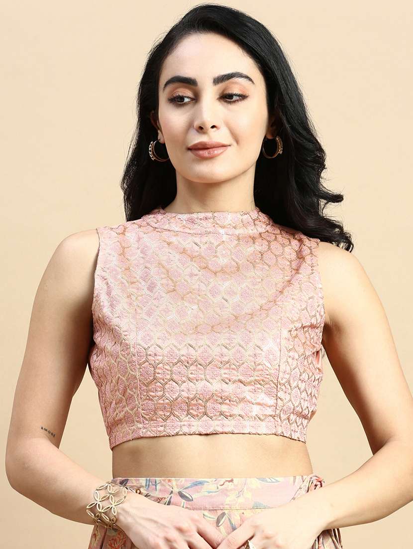 rosewater sequined work stitched blouse - 21367160 - Zoom Image - 0