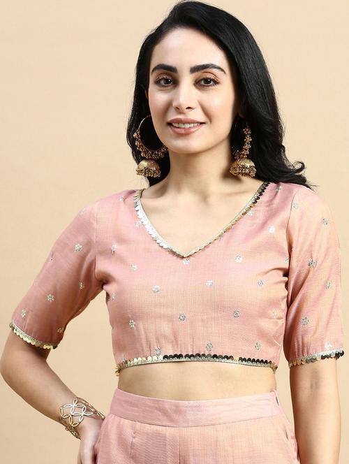 rosewater sequined work stiched blouse - 21367161 -  Standard Image - 0