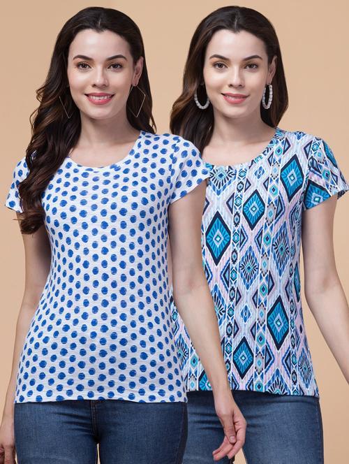 women pack of 2 printed t-shirt - 21367167 - Standard Image - 0