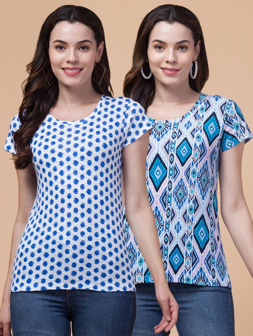 women pack of 2 printed t-shirt - 21367167 - Zoom Image - 0