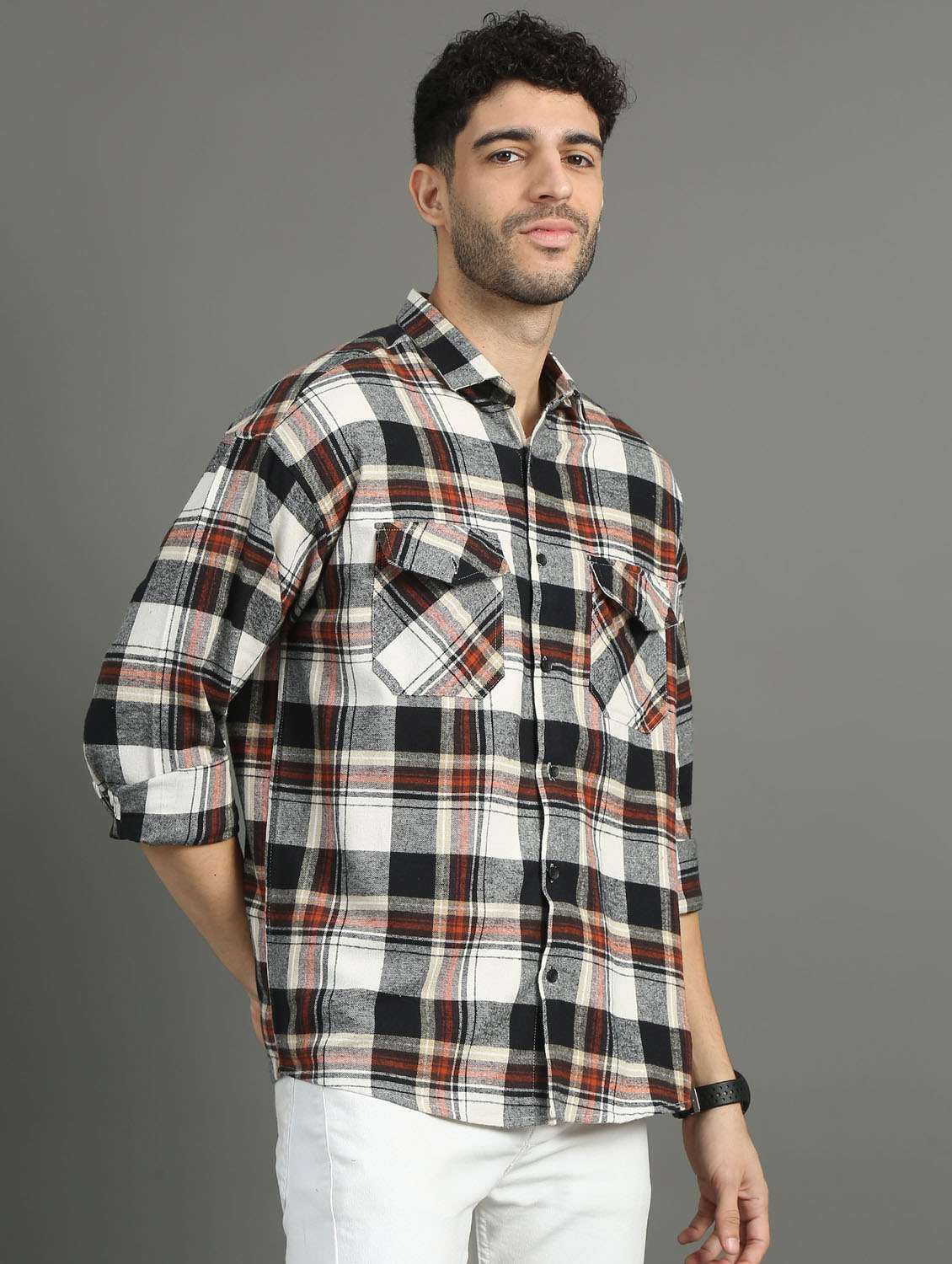 men checkered cotton casual shirt - 21367517 -  Standard Image - 2