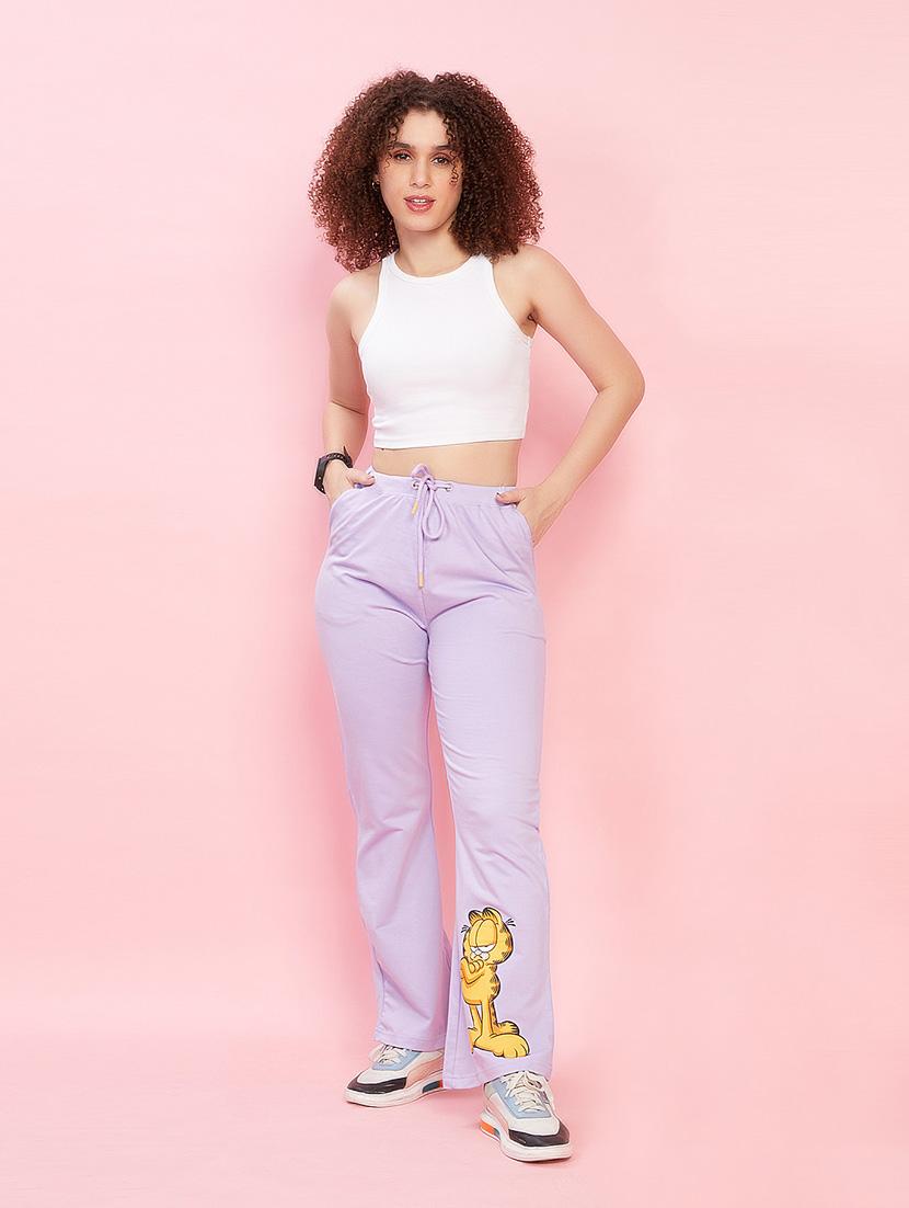 women printed high rise track pant - 21368079 - Zoom Image - 0