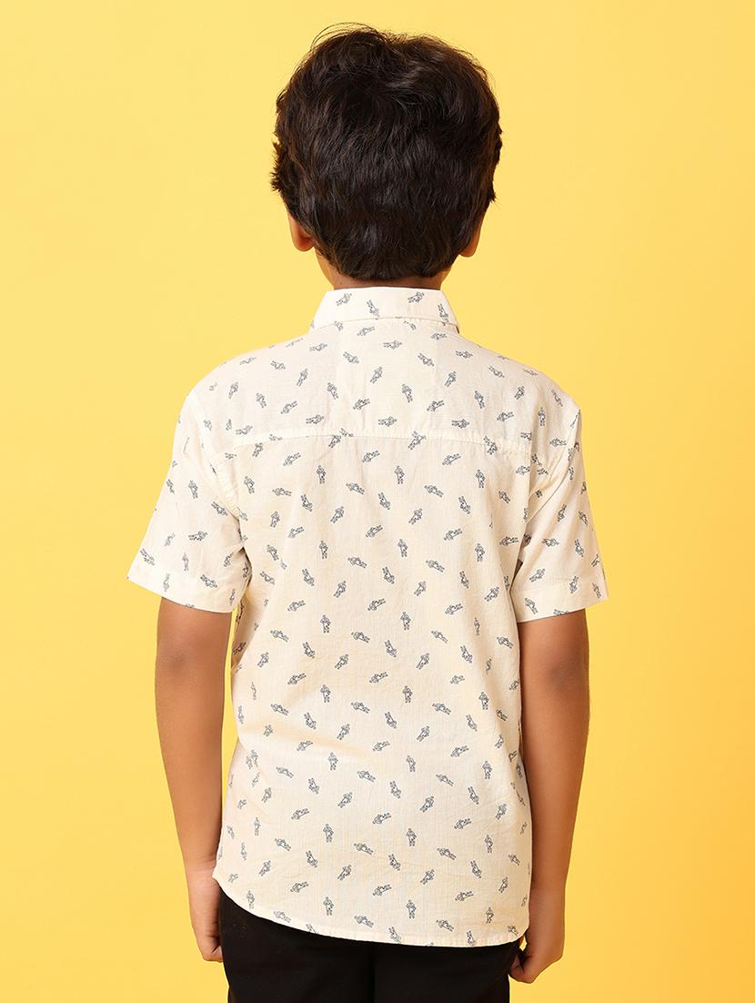 boys beige printed shirt - 21368271 - Standard Image - 2