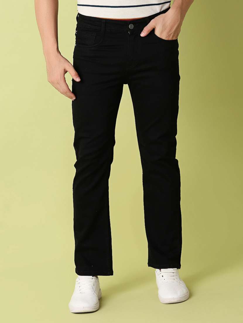men black plain jean