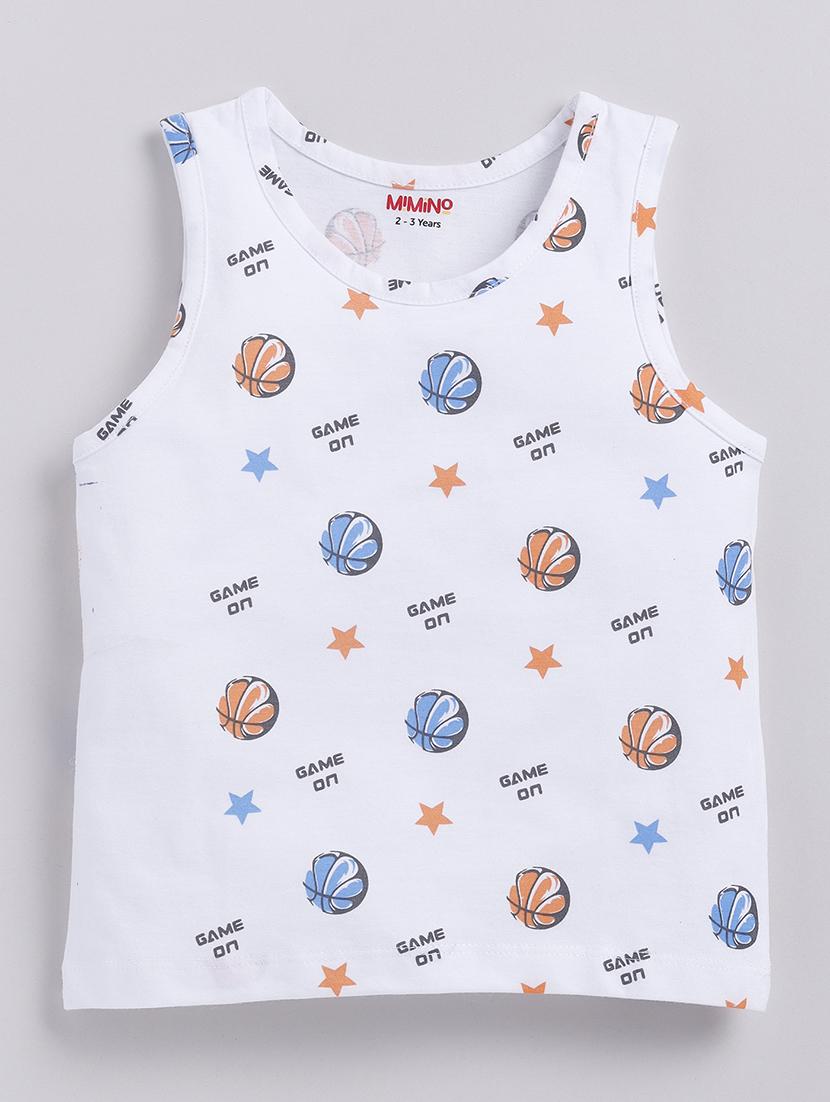 boys round neck printed shorts set - 21368449 - Standard Image - 2