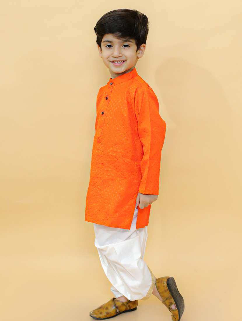 boys self design dhoti kurta set - 21368858 - Standard Image - 2