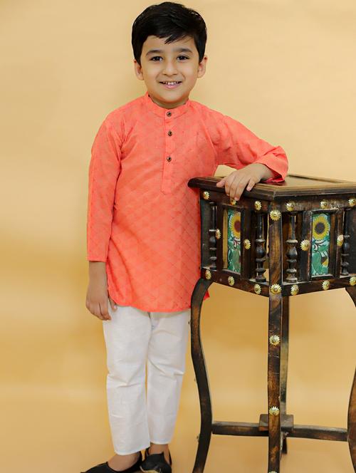 boys embroidered kurta pajama set - 21368869 -  Standard Image - 0