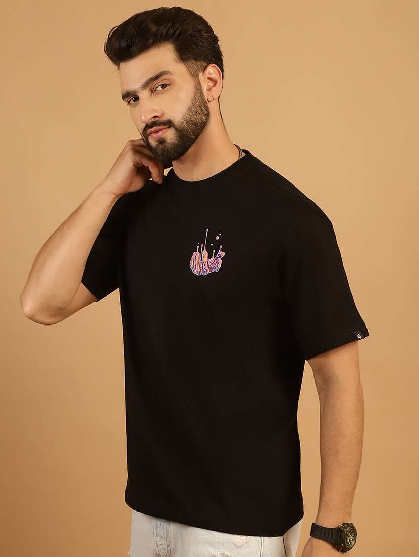 men round neck back print t-shirt - 21369580 -  Standard Image - 2