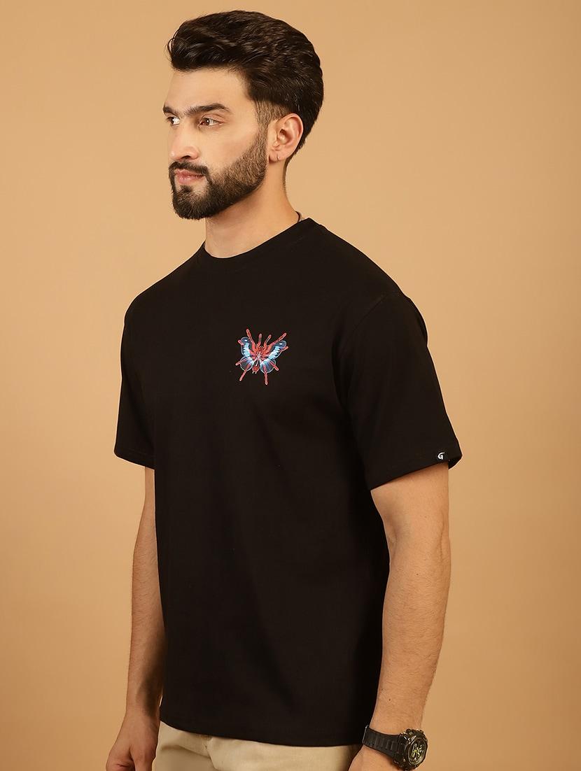 men round neck back print t-shirt - 21369587 - Standard Image - 2