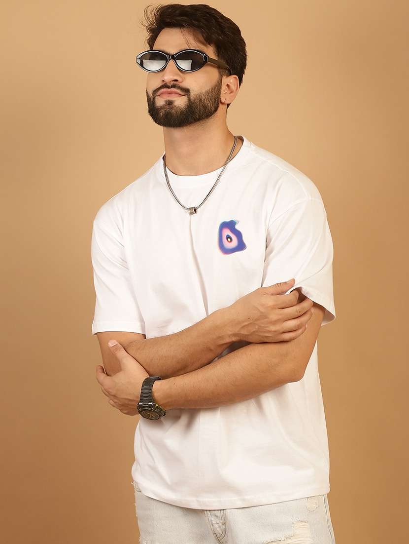 men round neck back print t-shirt - 21369591 -  Standard Image - 2