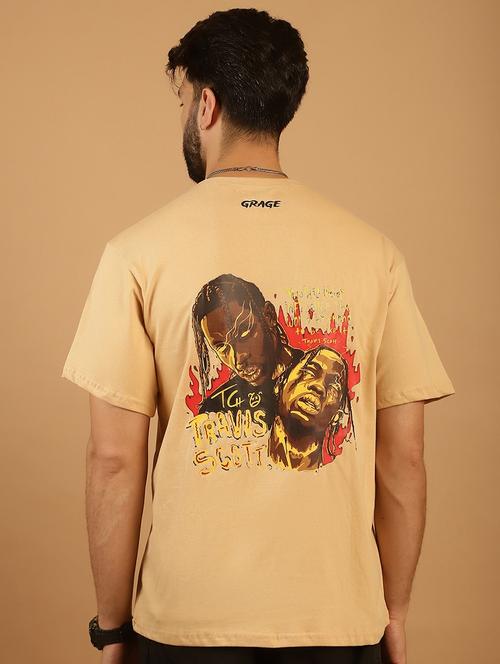 men round neck back print t-shirt - 21369602 -  Standard Image - 0