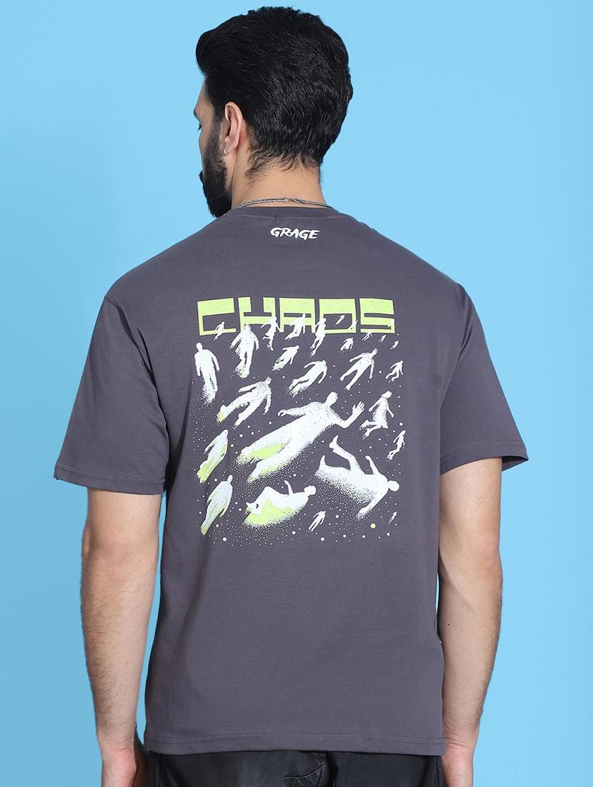men round neck back print t-shirt - 21369606 - Standard Image - 2
