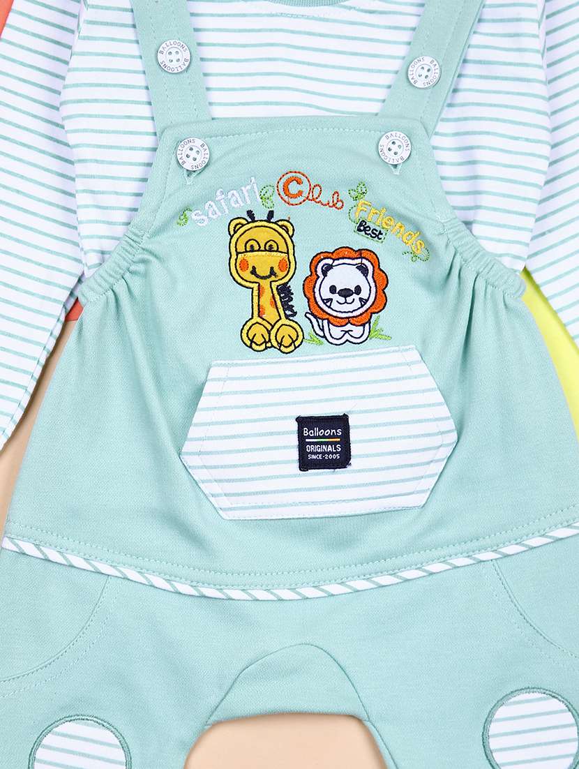 boys printed long sleeves t-shirt & dungaree set - 21369751 -  Standard Image - 2